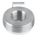 Reduccion tipo bushing de aluminio de 1 1/4" a 1/2".