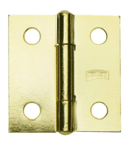 Bisagra latonada modelo 130 E de 2 1/16" x 3" con tornilleria.