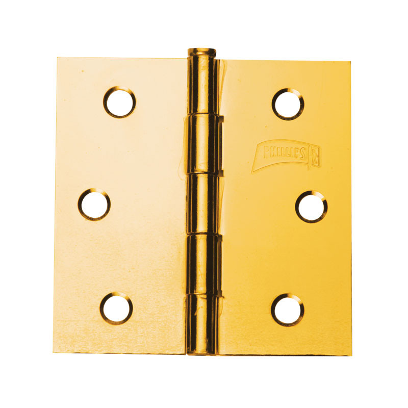 Bisagra latonada modelo 930 E de 3"x3" con tornilleria.