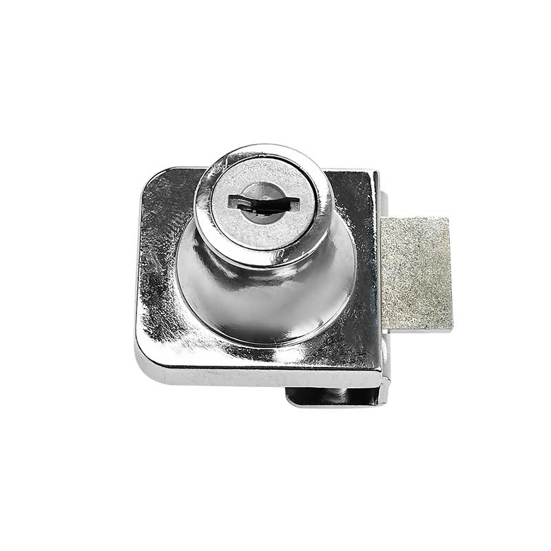 Cerradura para mueble acabado en cromo modelo 180.