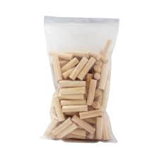 Paquete de 25 taquetes de madera de 3/8".