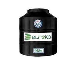 Tinaco de 1100 lts eureka negro con accesorios.