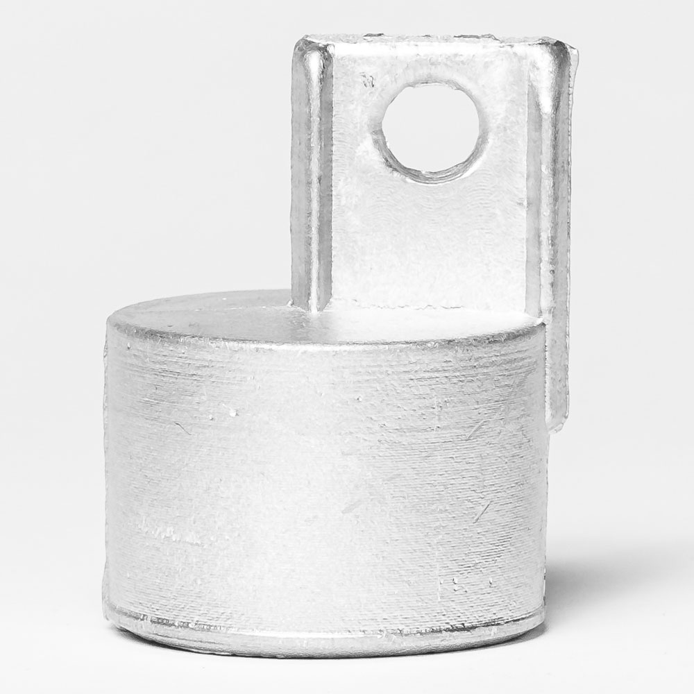 Cople simpre de aluminio con 1 orejas 1 1/2".
