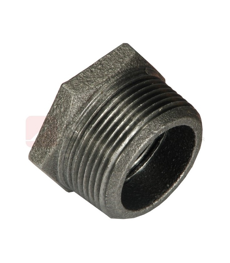 Reducción tipo bushing negra de 2" X 1 1/4".
