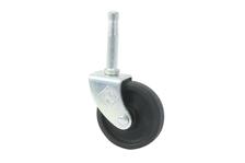 Rodaja tipo rueda estandar espiga con arillo cromada de 3".