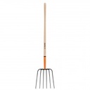Bieldo para paja 6 dientes mango 48".