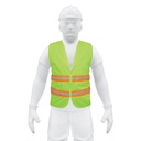 [13474] Chaleco de seguridad con cierre verde.