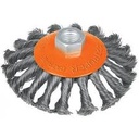 [14190] Carda conico 4" alambre trenzado eje 5/8"-11.