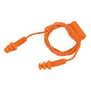 [14225] Tapon auditivo reutilizable triple barrera con cordon.