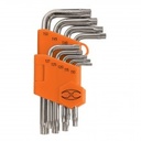 [15554] Juego de 9 llaves torx con organizador abatible.