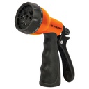 [18482] Pistola plastica para riego de 8 funciones con recubrimiento.
