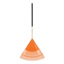 [19065] Escoba para jardin plastica flexible con 30 dientes mango de 48".