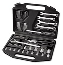 [22985] Juego de 66 herramientas de 1/4" y 3/8" para mecanico.