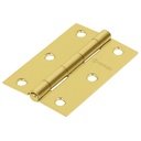 [43192] Bisagra rectangular 1", acero latonado.