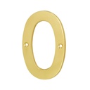 [43678] Numero "0" laton solido de 4".