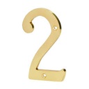 [43680] Numero "2" laton solido de 4".
