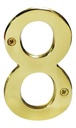 [43686] Numero "8" laton solido de 4".