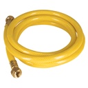 [45014] Manguera para gas 3/8" x 5 mts flexible amarilla con conexiones.