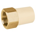 [45109] Adaptador hemb. PVC, 1" c/inserto met.