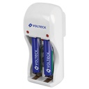 [46044] Cargador de pilas AA-AAA y 9V, Incluye 2 pilas AA.