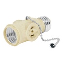 [46515] Portalampara de baquelita con interruptor de cadena.