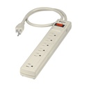 [47182] Multicontacto 16 AWG con 6 entradas uso rudo.