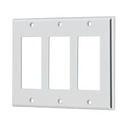 [47191] Placa 3 ventanas acero inox. Pxtr-cl.