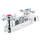 [47680] Mezcladora de 4" para lavabo nariz larga manerales de cruceta.