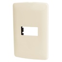 [48088] Placa 1 modulo de ABS linea italiana color marfil.
