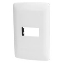 [48134] Placa 1 modulo de ABS linea italiana color blanco.