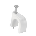 [48273] Paquete de 20 grapas blancas para cable redondo de 8 mm.