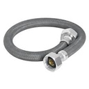 [49175] Manguera de vinil gris 35 cm para WC con tuercas de 1/2" x 7/8".