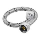 [49177] Manguera de hule acero inoxidable 35 cm para WC con tuercas de 1/2" x 7/8".