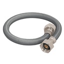 [49178] Manguera de vinilo gris 40 cm para fregadero/lavabo con tuercas de 1/2" x 1/2".