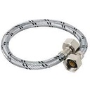 [49179] Manguera de hule acero inoxidable 40 cm para lavabo con tuercas de 1/2" x 1/2".