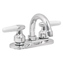 [49204] Mezcladora para lavabo de 4" cuello curvo con manerales de cono.