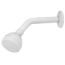 [49269] Regadera redonda plastica de 2 1/2" con brazo y chapeton linea basic.