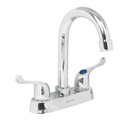[49280] Mezcladora para lavabo de 4" cuello bar con manerales de palanca.