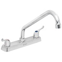 [49287] Mezcladora para fregadero de 8" cuello largo con manerales palanca.