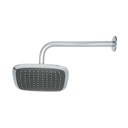 [49452] Regadera cuadrada plato ancho de 8" con brazo inoxidable.