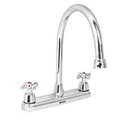 [49687] Mezcladora para fregadero de 8" cuello curvo manerales tipo palanca.