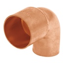 [49722] Codo 90° de cobre, reducido, 1"x 1/2".