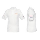 [60455] Playera tipo polo blanca para caballero talla chica.