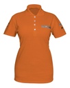[60469] Playera tipo polo naranja para dama talla grande.