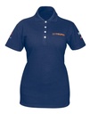 [60474] Playera tipo polo azul marino para dama talla chica.