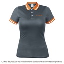 [61087] Playera tipo polo performante gris para dama talla mediana.