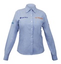 [63105] Camisa azul para dama manga larga talla extra-extra grande.