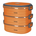[66076] Lonchera termica con 3 contenedores de acero inoxidable.