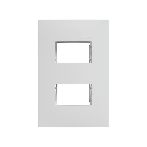[PLA04734-2] Placa blanca 2 unidades.