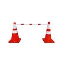 [101019] Barra extensible de 1.3 mts a 2.1 mts con reflejantes para conos.
